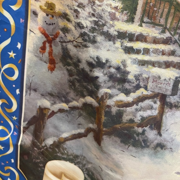 Thomas Kinkade Painter Of Light Happy New Year Flag Outdoor Double Sided Artist - Picture 10 of 10